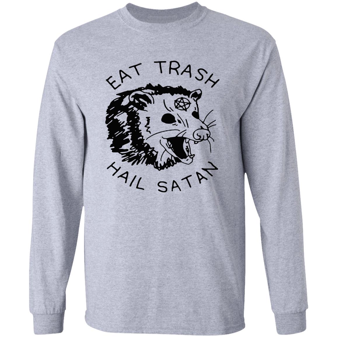 Possum Eat Trash Hail Satan shirt - Teechipus