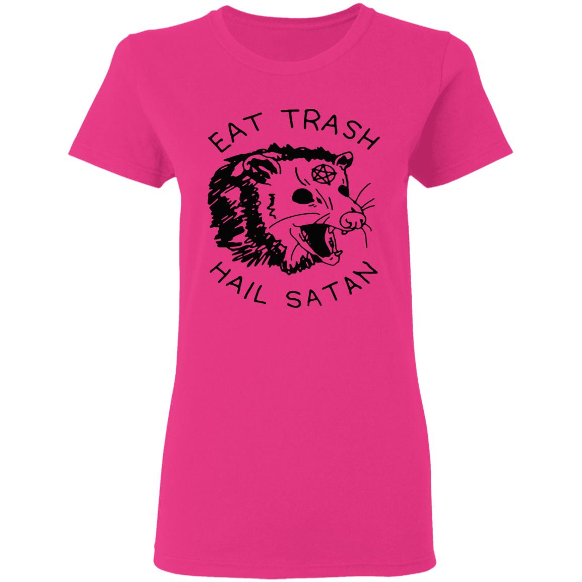 Possum Eat Trash Hail Satan shirt - Teechipus