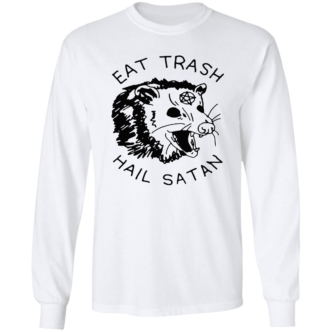 Possum Eat Trash Hail Satan shirt - Teechipus