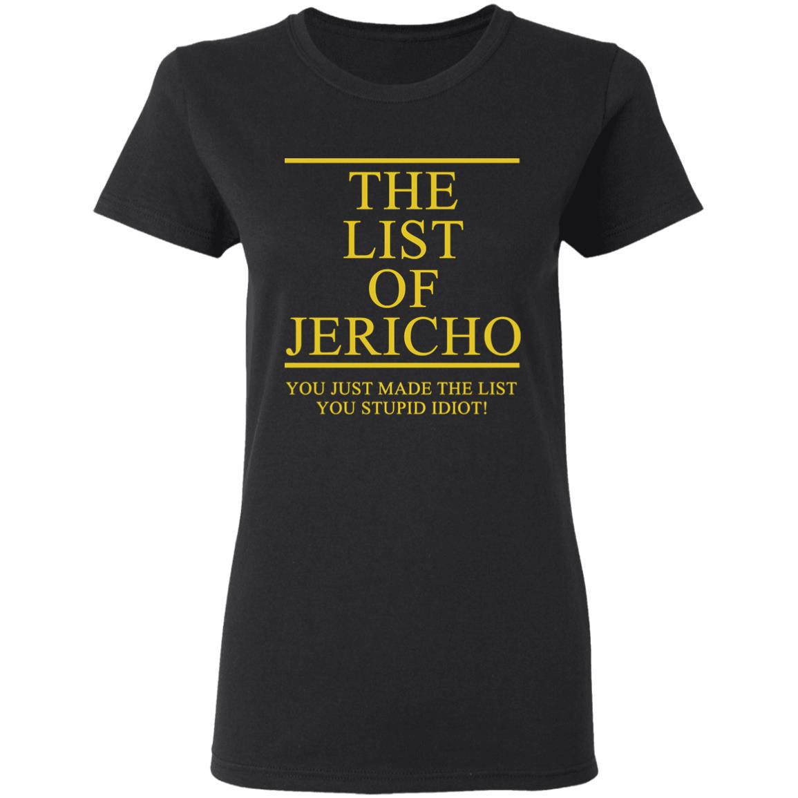 The List Of Jericho shirt - Teechipus