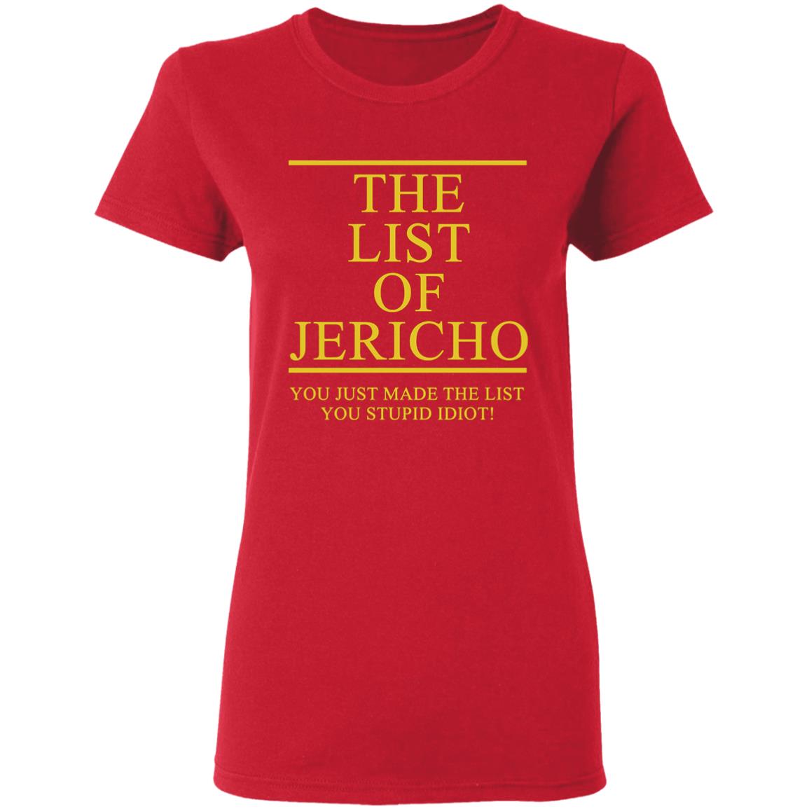 The List Of Jericho shirt - Teechipus