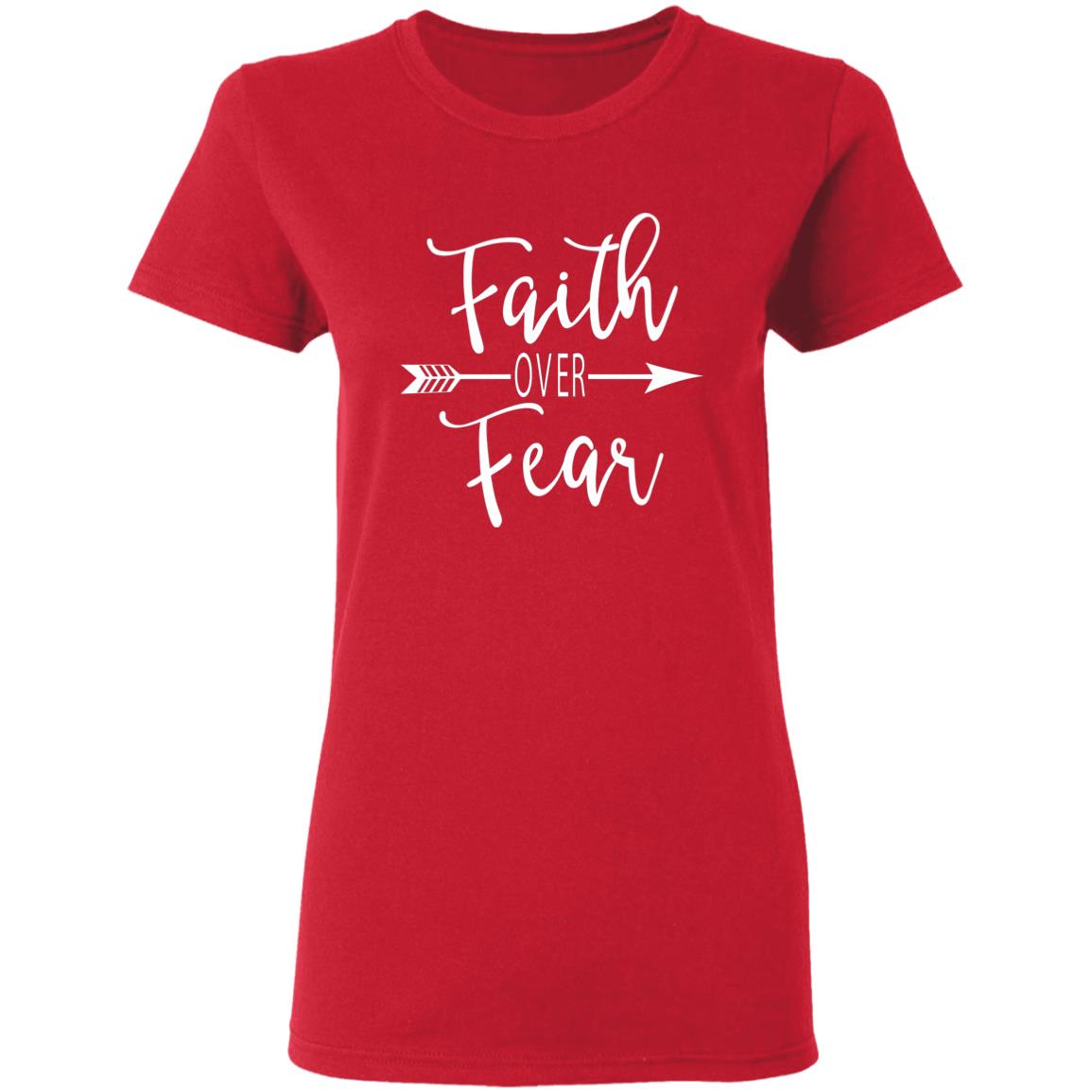 Faith Over Fear Tee Shirt Plus Size - Teechipus