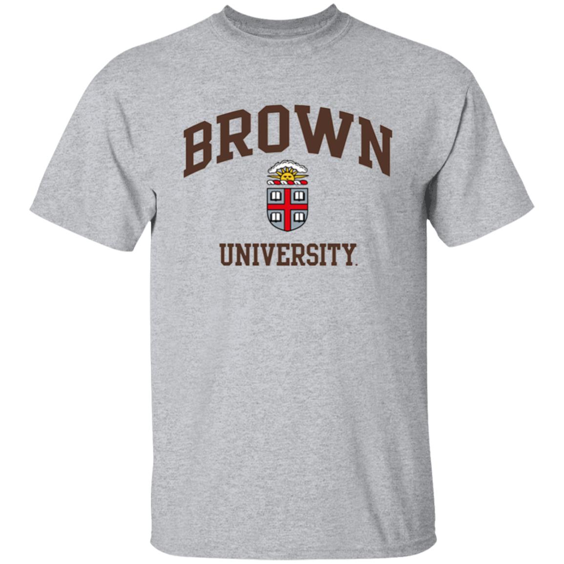 Brown University Men's Crew-Neck Sweatshirt-White - Teechipus