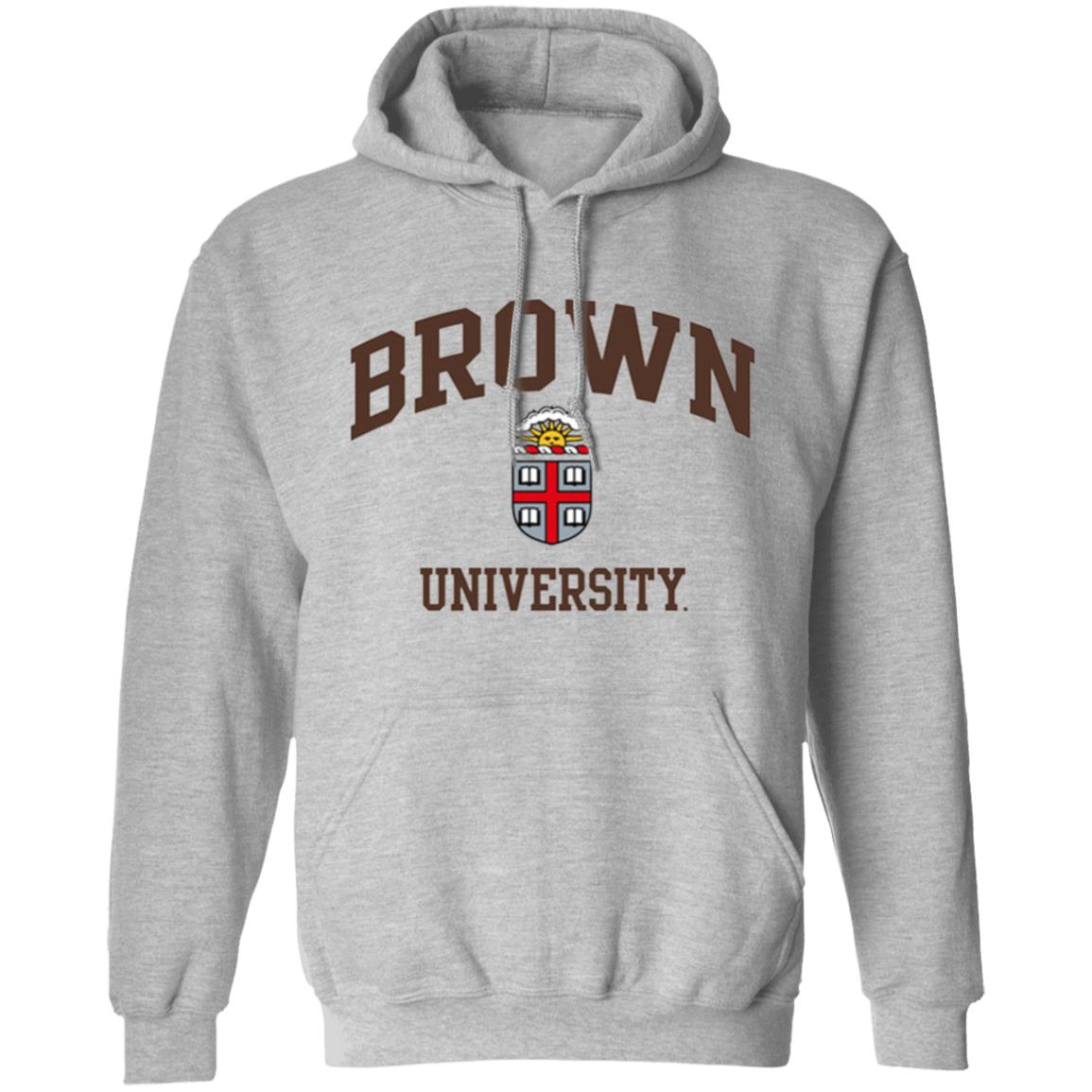 Brown University Men's Crew-Neck Sweatshirt-White - Teechipus