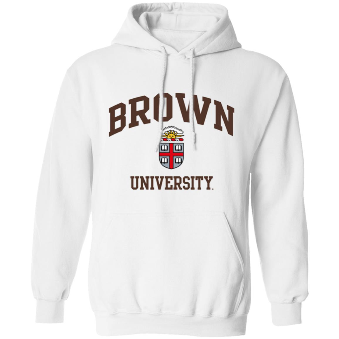 Brown University Men's Crew-Neck Sweatshirt-White - Teechipus