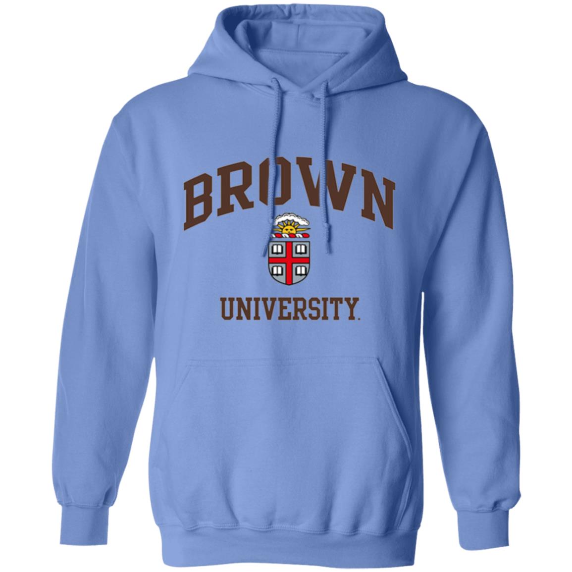 Brown University Men's Crew-Neck Sweatshirt-White - Teechipus