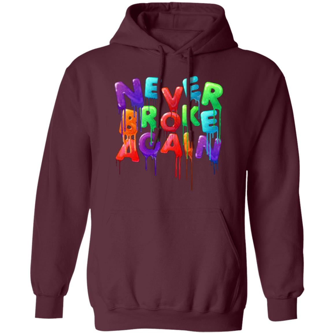 Never Broke Again Colorful Funny Black T-shirt - Teechipus