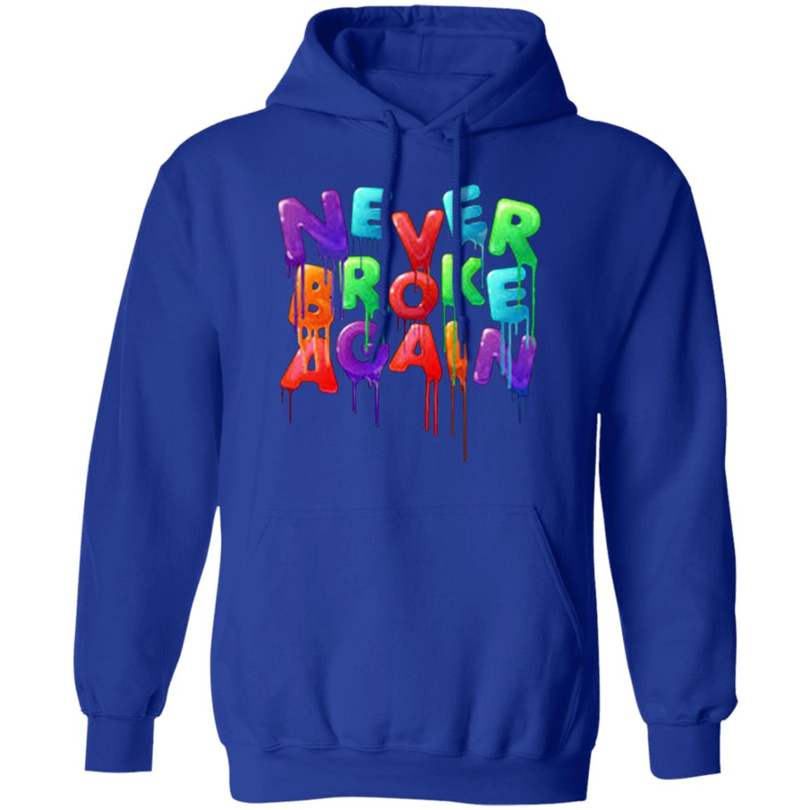 Never Broke Again Colorful Funny Black T-shirt - Teechipus