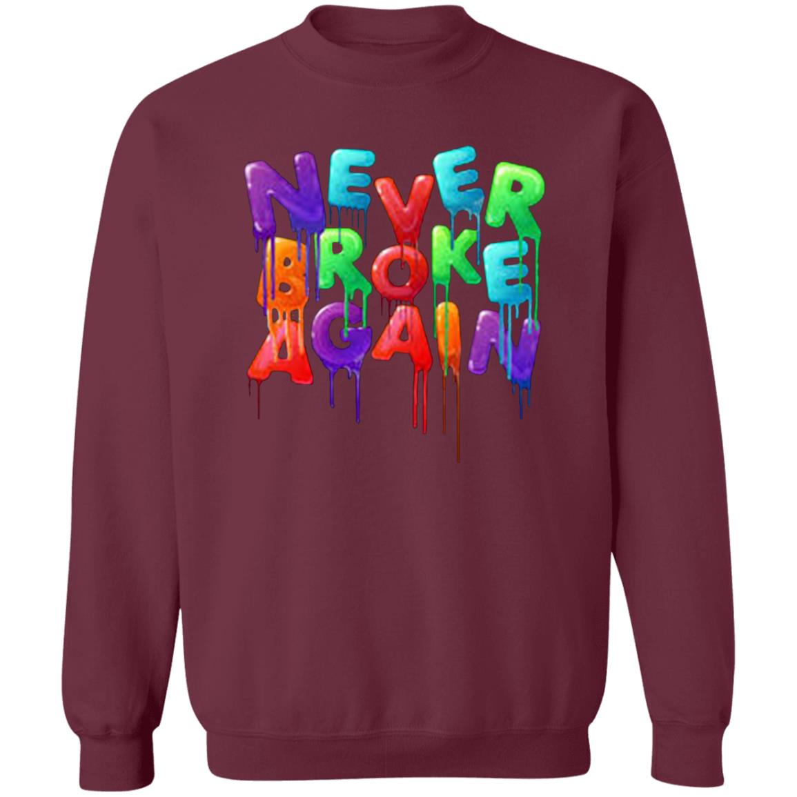Never Broke Again Colorful Funny Black T-shirt - Teechipus