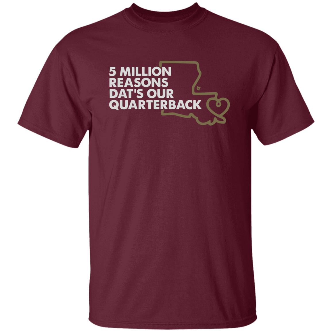 5 MILLION REASONS DAT’S OUR QUARTERBACK” Shirt - Teechipus