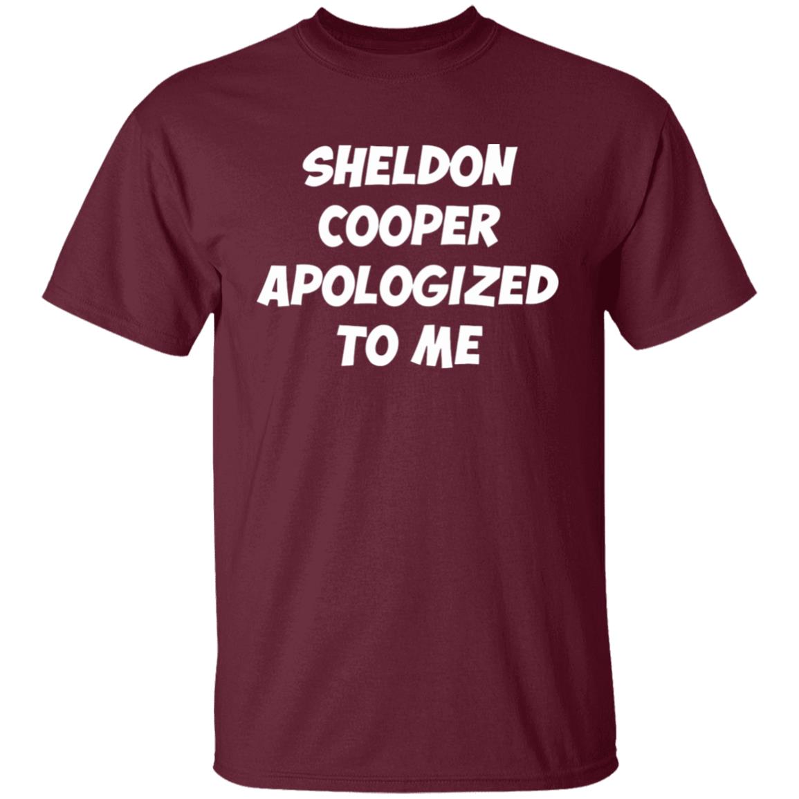 Sheldon cooper apologized to me 2020 shirt - Teechipus