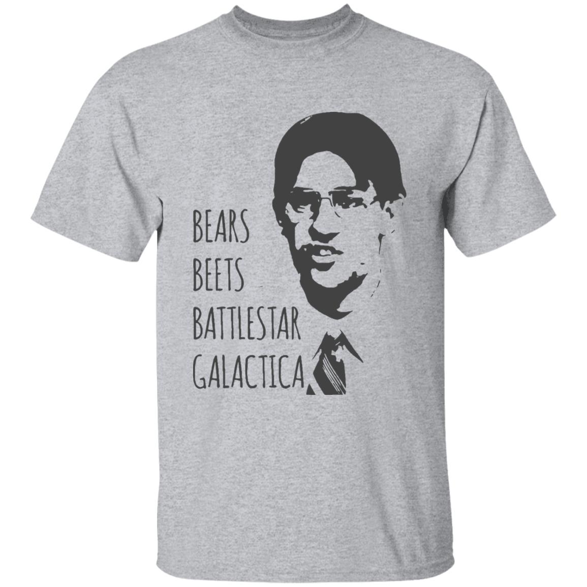 Bears Beets Battlestar Galactica T-Shirt Jim Halpert Office Shirt Dwight Schrute - Teechipus