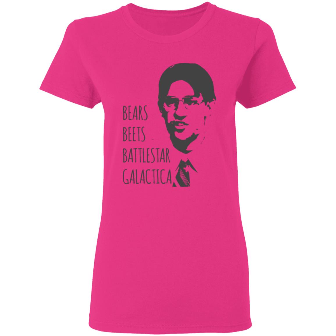 Bears Beets Battlestar Galactica T-Shirt Jim Halpert Office Shirt Dwight Schrute - Teechipus
