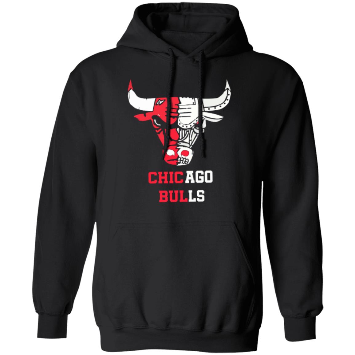 Chicago bulls T Shirt Black Hoodie Sweatshirt - Teechipus