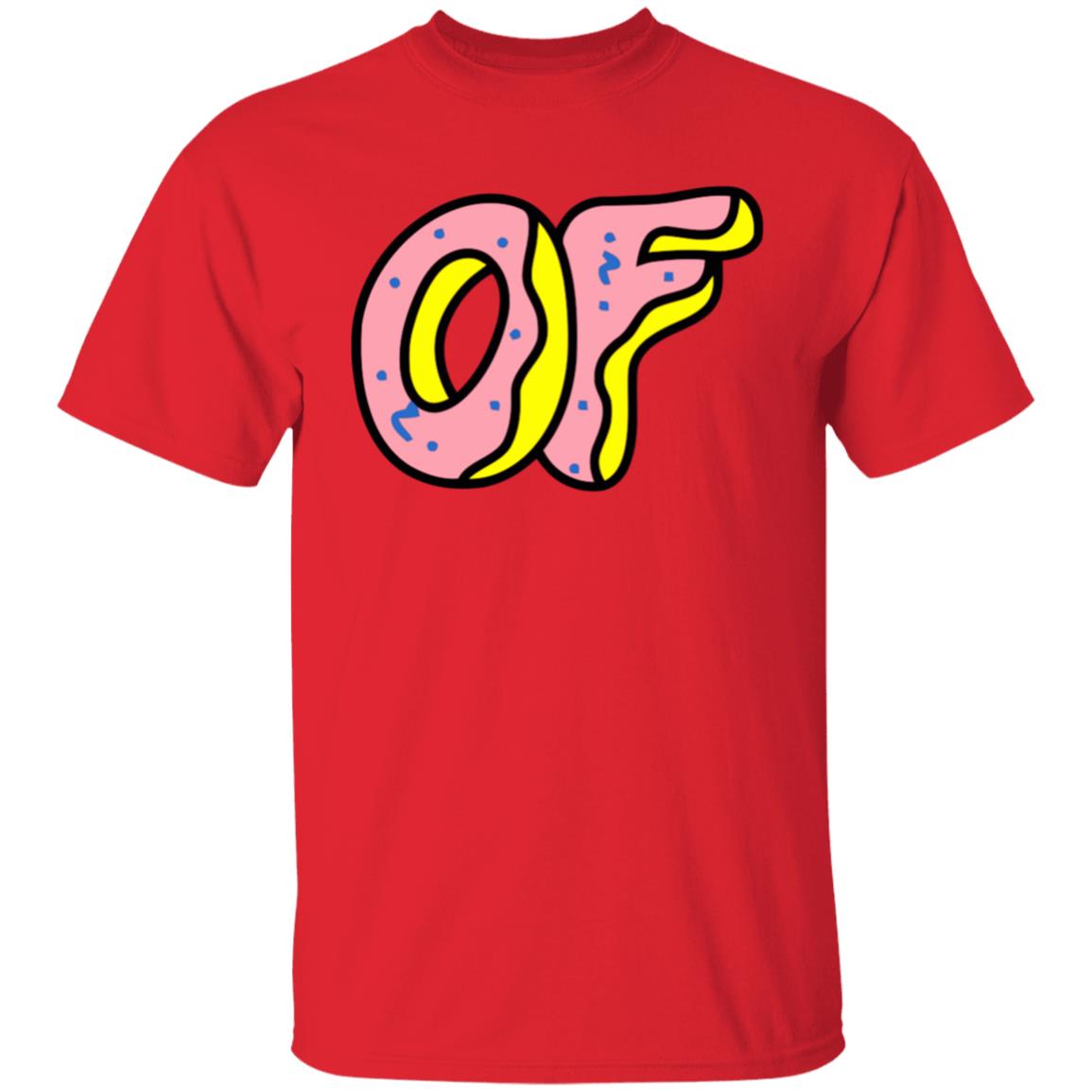 Men's Odd Future Donut Logo Hoodie Red T Shirt - Teechipus