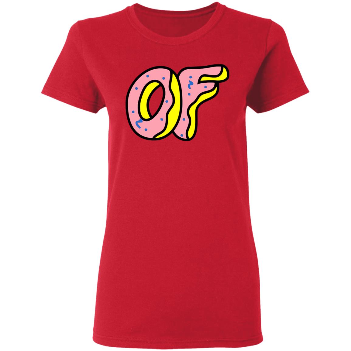 Men's Odd Future Donut Logo Hoodie Red T Shirt - Teechipus