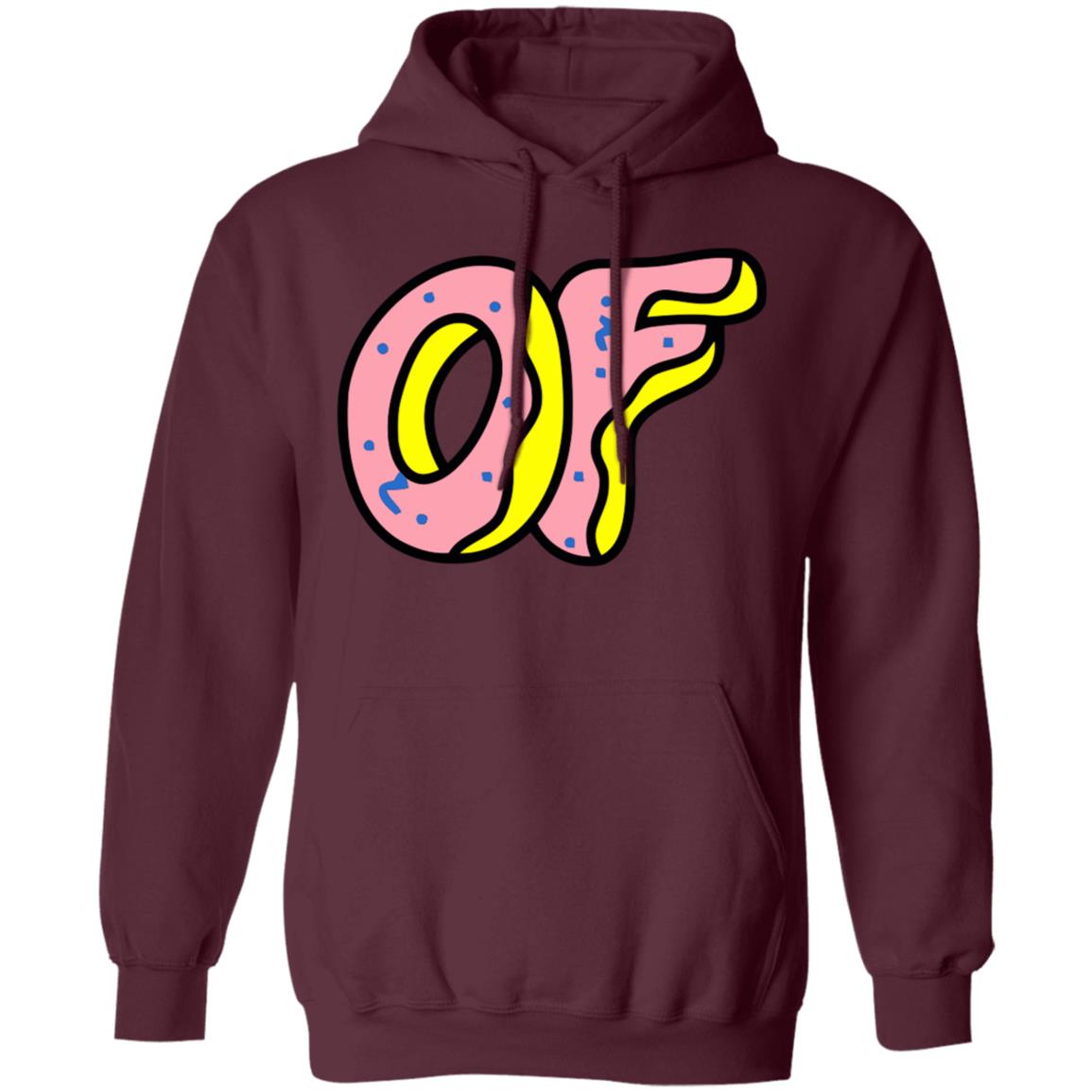 Men's Odd Future Donut Logo Hoodie Red T Shirt - Teechipus