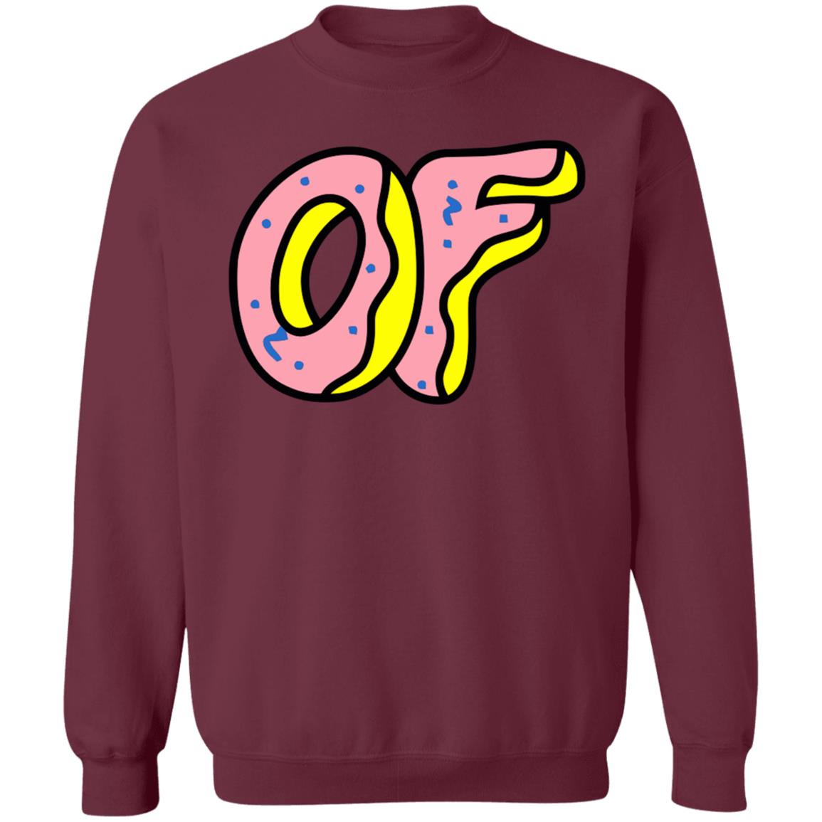Men's Odd Future Donut Logo Hoodie Red T Shirt - Teechipus