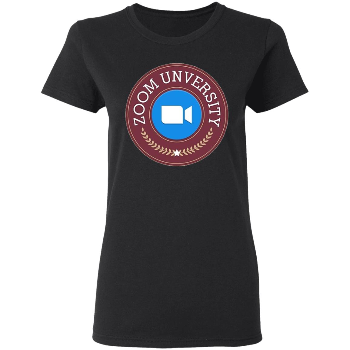 Zoom University Graphic Hoodie Black T Shirt - Teechipus