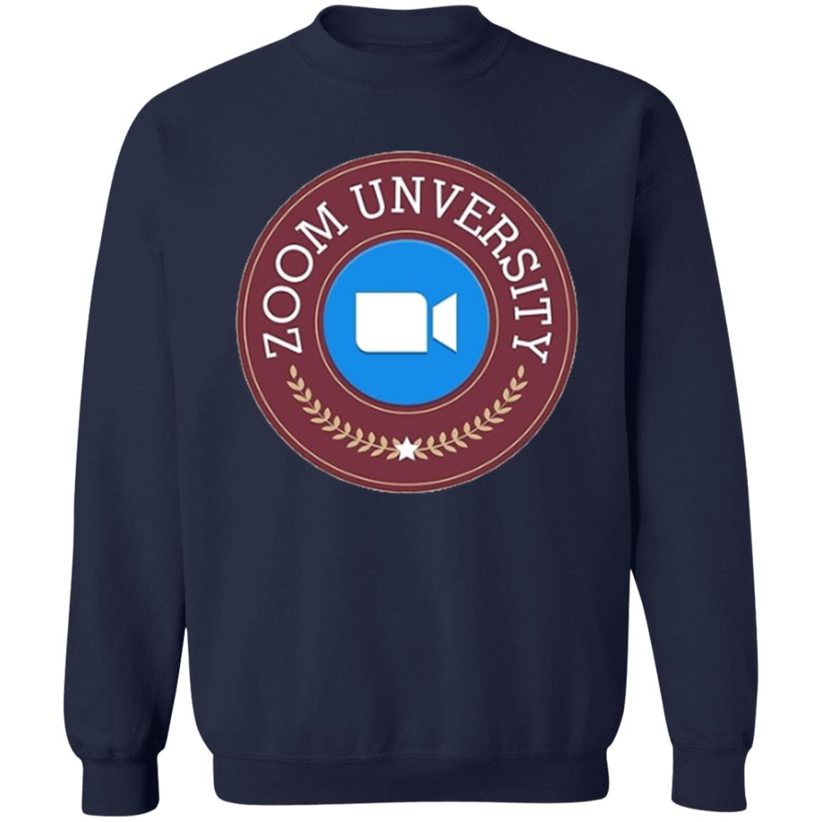 Zoom University Graphic Hoodie Black T Shirt - Teechipus