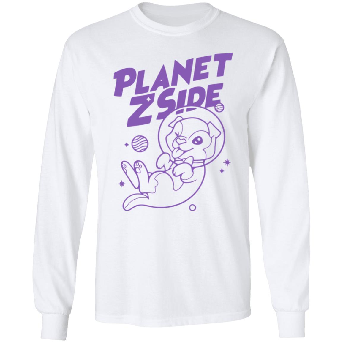 Lauren Z Side Merch Planet Zside Hoodie white T Shirt - Teechipus