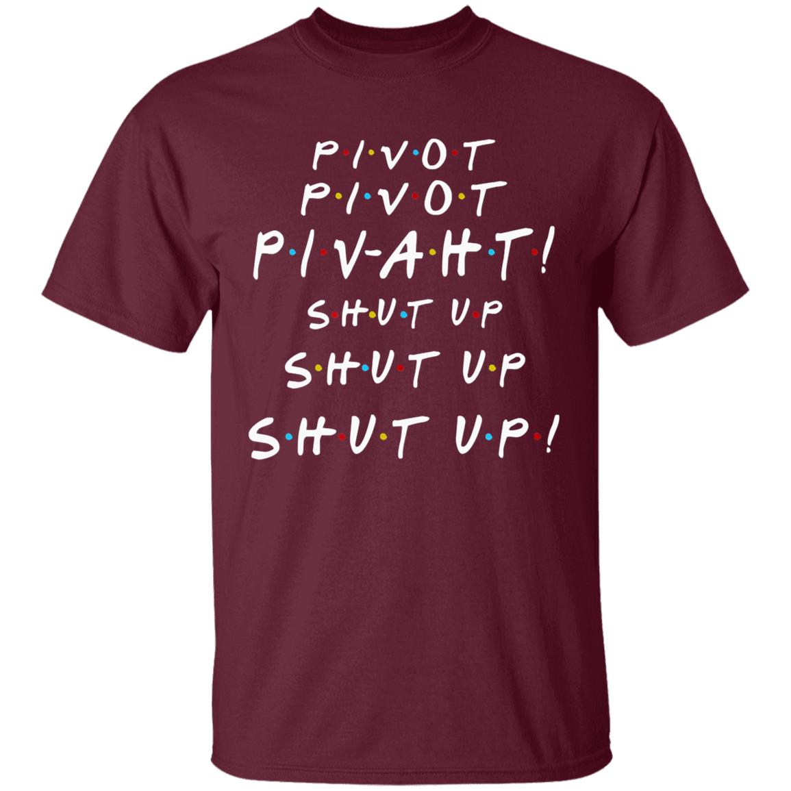 Parody Style Friends Med Pivot Funny Nostalgia Couch Sofa T Shirt - Teechipus