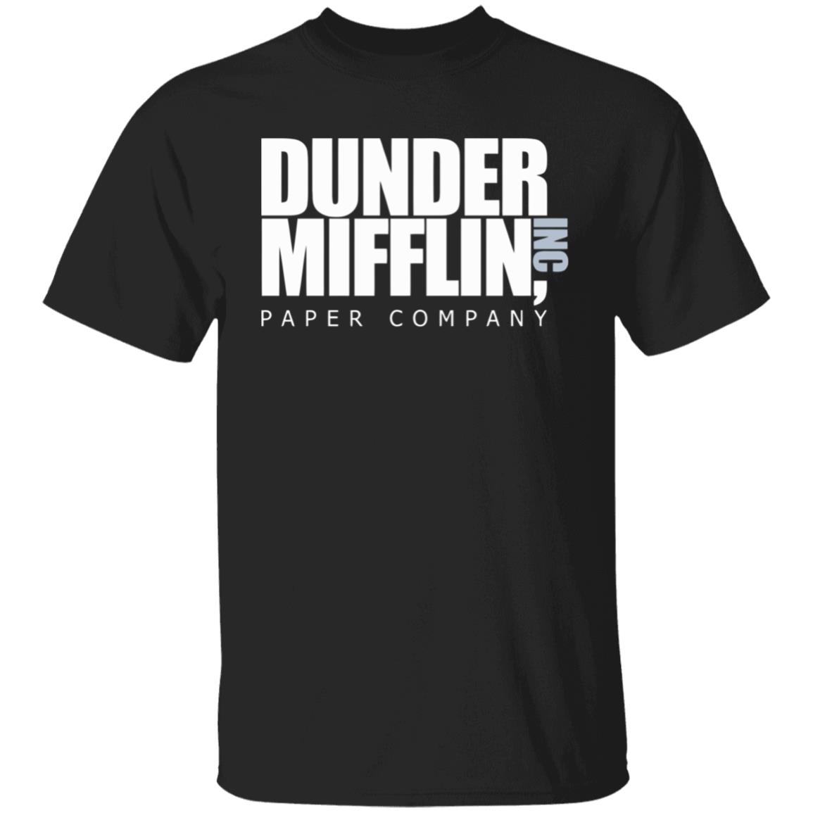 The Office TV Show Dunder Mifflin Paper Men's Black T-Shirt - Teechipus