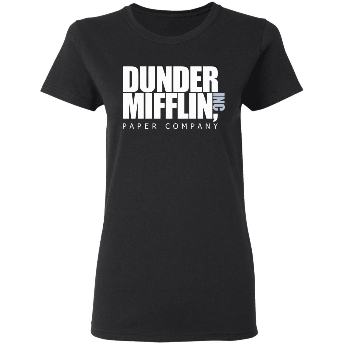 The Office TV Show Dunder Mifflin Paper Men's Black T-Shirt - Teechipus