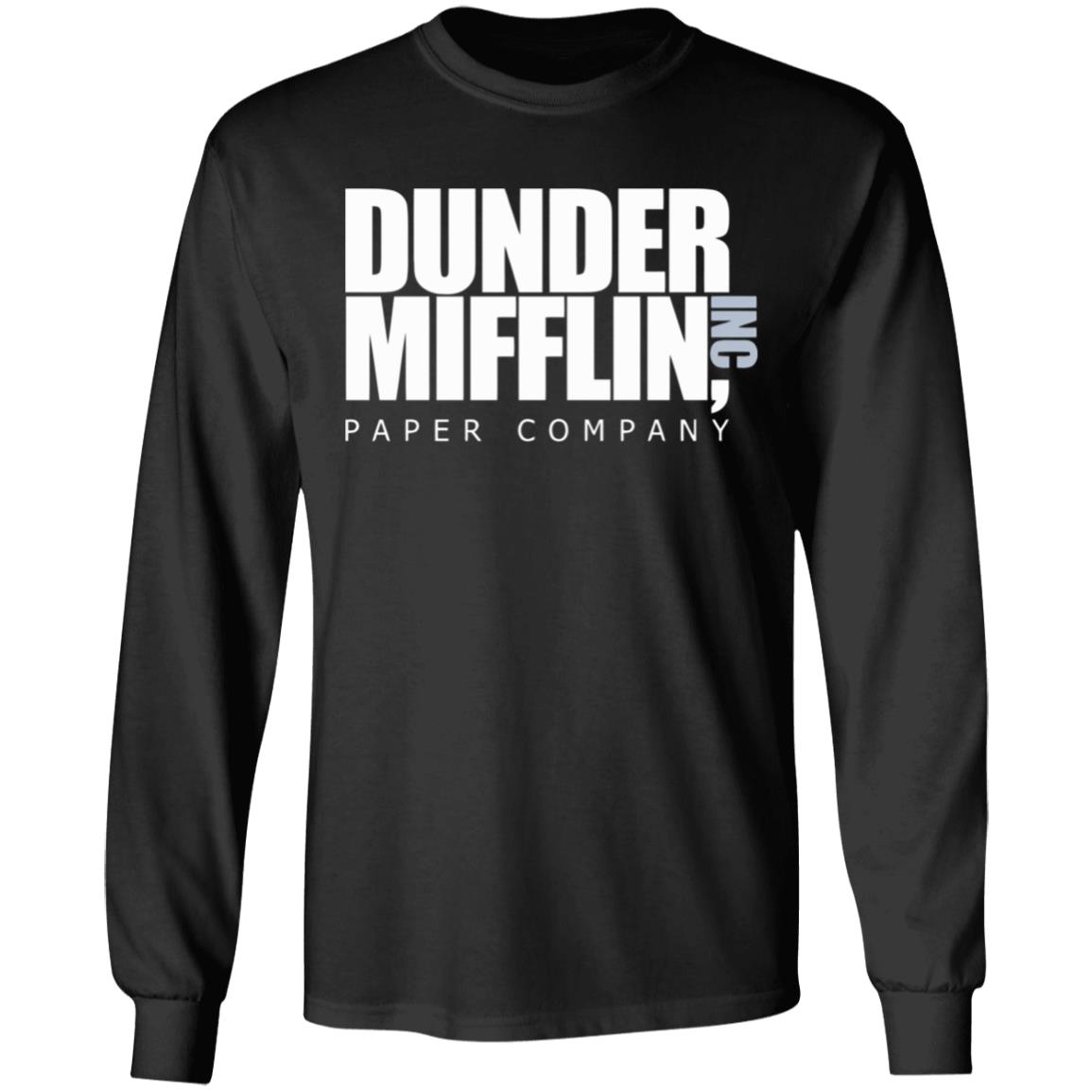 The Office TV Show Dunder Mifflin Paper Men's Black T-Shirt - Teechipus