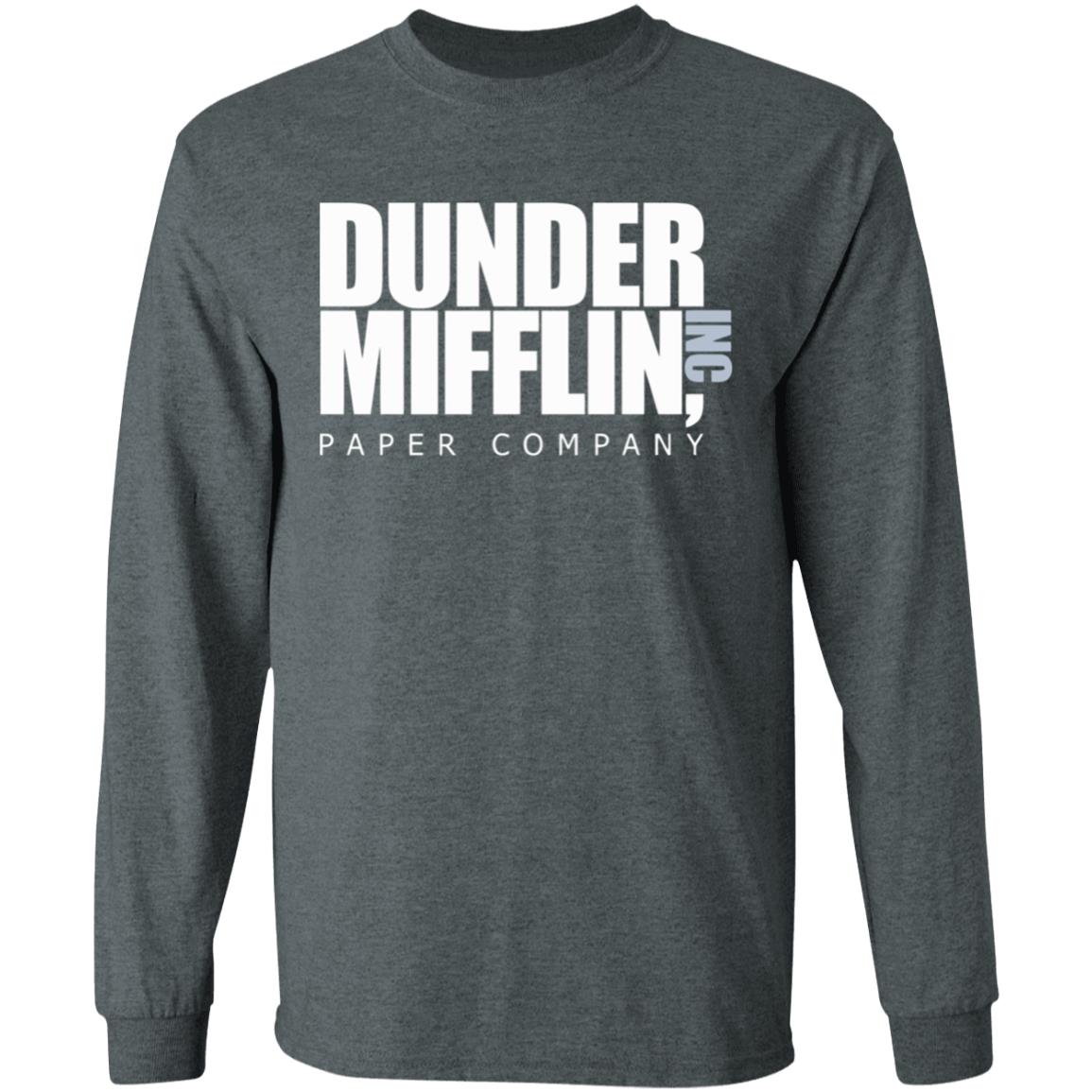 The Office TV Show Dunder Mifflin Paper Men's Black T-Shirt - Teechipus