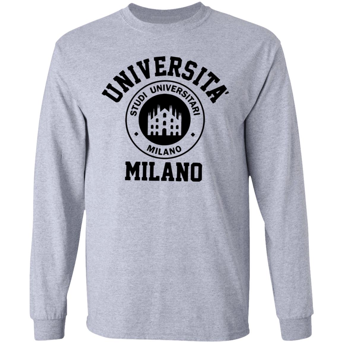 Universita Milano T Shirt White Hoodie Sweatshirt - Teechipus