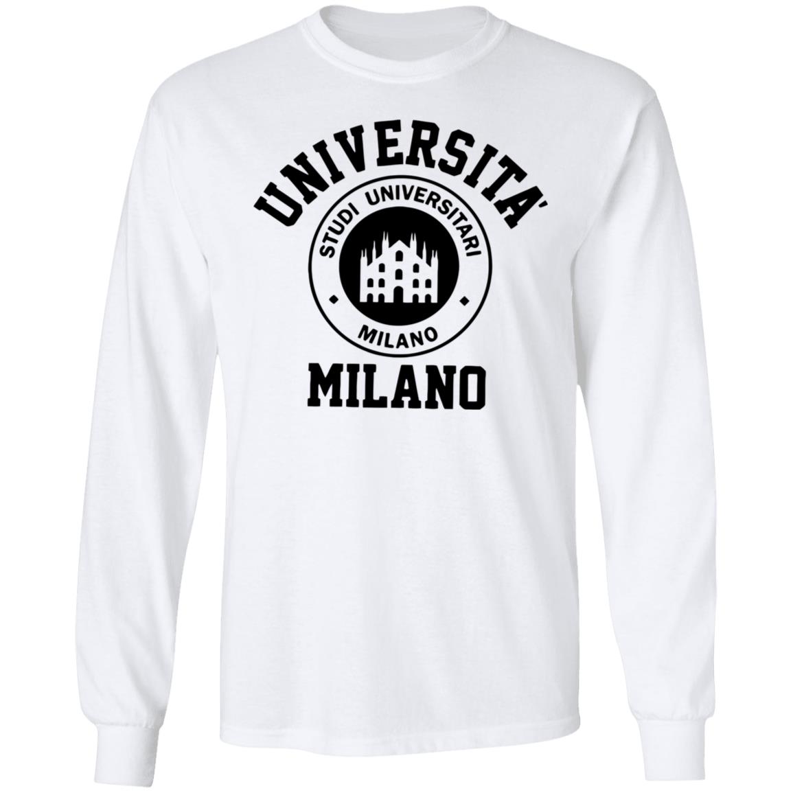 Universita Milano T Shirt White Hoodie Sweatshirt - Teechipus