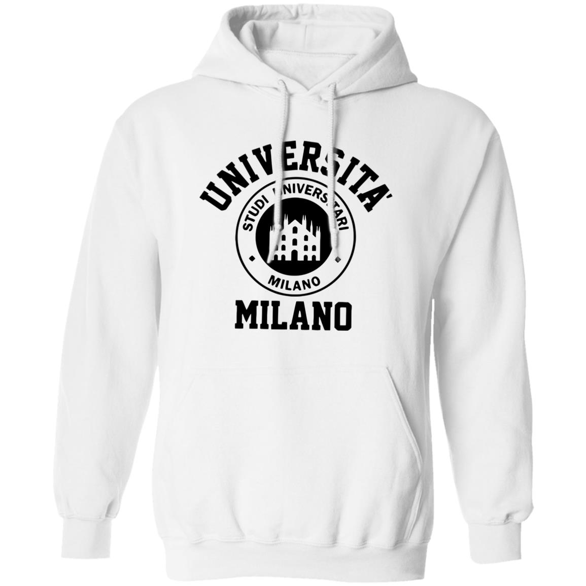 Universita Milano T Shirt White Hoodie Sweatshirt - Teechipus
