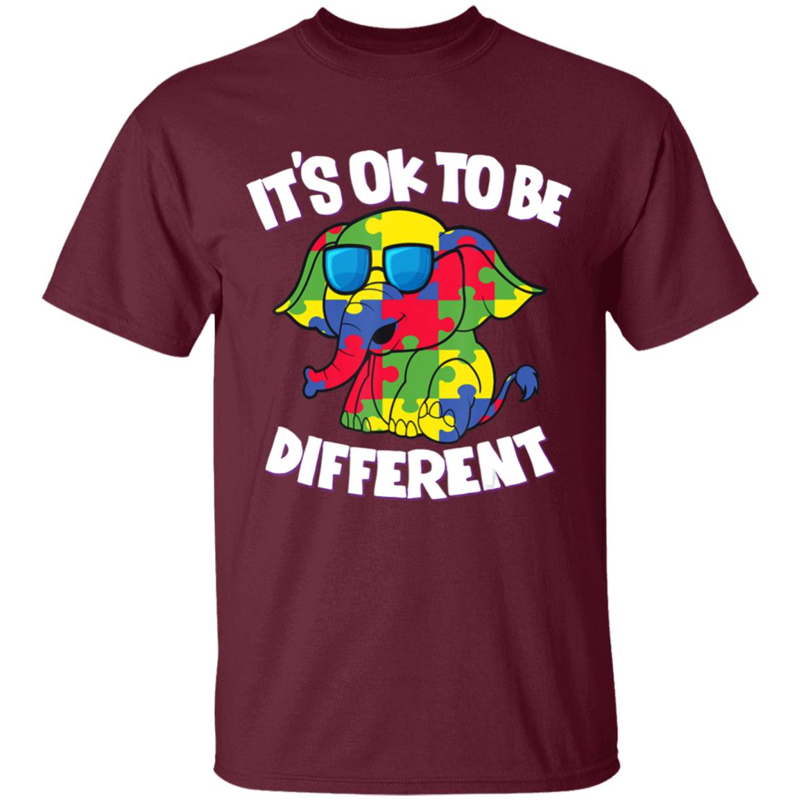 Its Ok To Be Different Autism Awareness Elephant Kids Sweatshirt - Teechipus