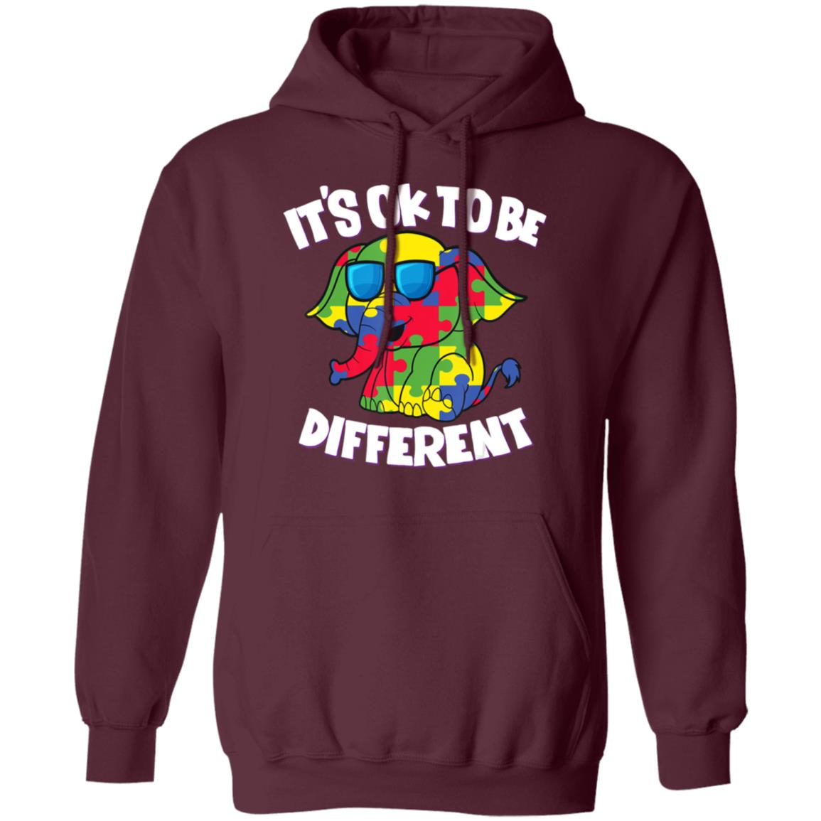 Its Ok To Be Different Autism Awareness Elephant Kids Sweatshirt - Teechipus
