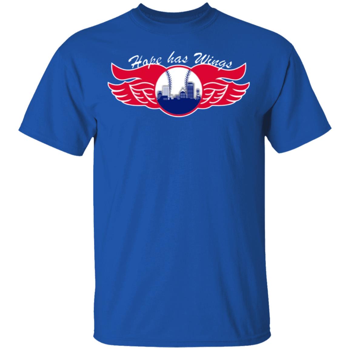 Hope Has Wings Shirt Royal Rochester Red Wings - Teechipus