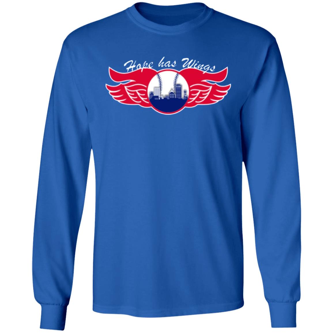 Hope Has Wings Shirt Royal Rochester Red Wings - Teechipus