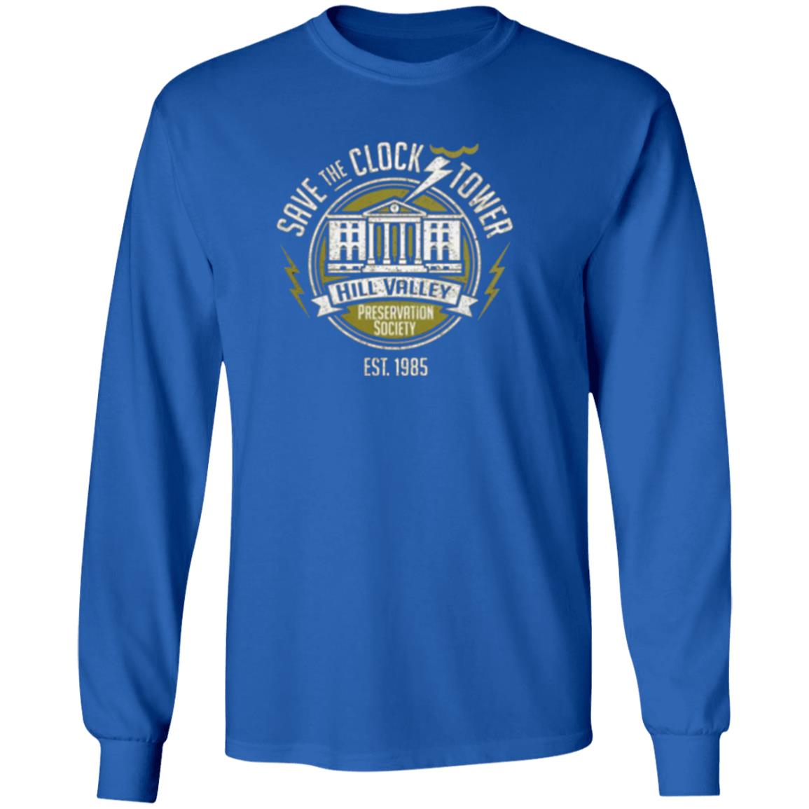 hill valley preservation shirt Awesome Save The Clock Tower Hill Valley Preservation Society Shirt - Teechipus