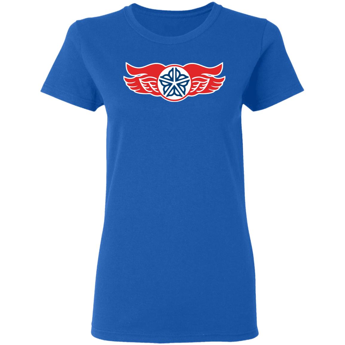 Roc the Roc Logo Shirt Blue Rochester Red Wings - Teechipus