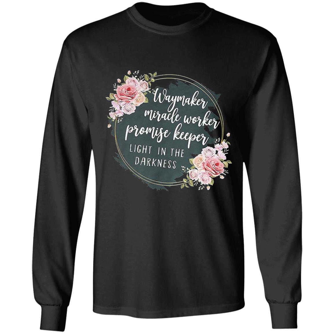 Waymaker miracle worker promise keeper light floral hoodie - Teechipus
