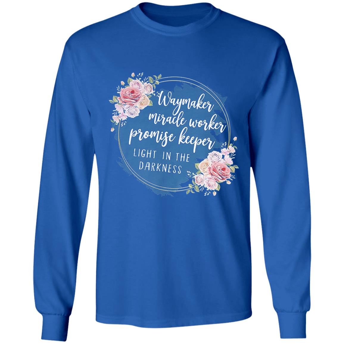 Waymaker miracle worker promise keeper light floral hoodie - Teechipus