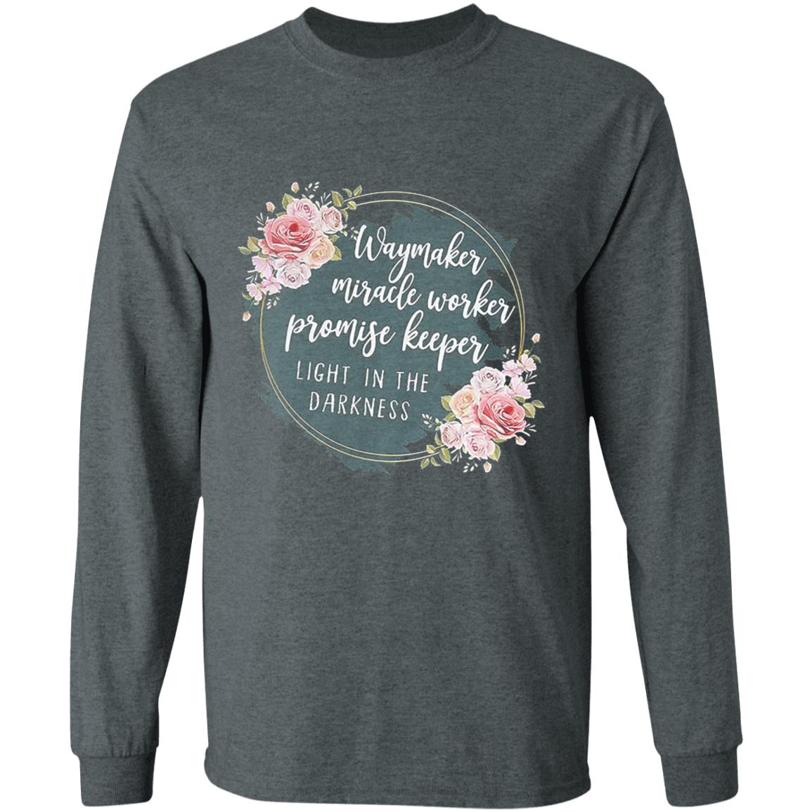 Waymaker miracle worker promise keeper light floral hoodie - Teechipus