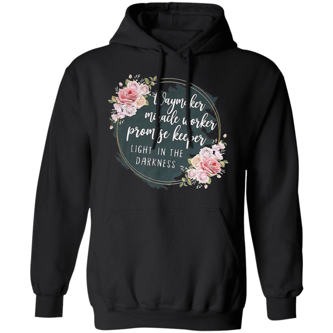 Waymaker miracle worker promise keeper light floral hoodie - Teechipus