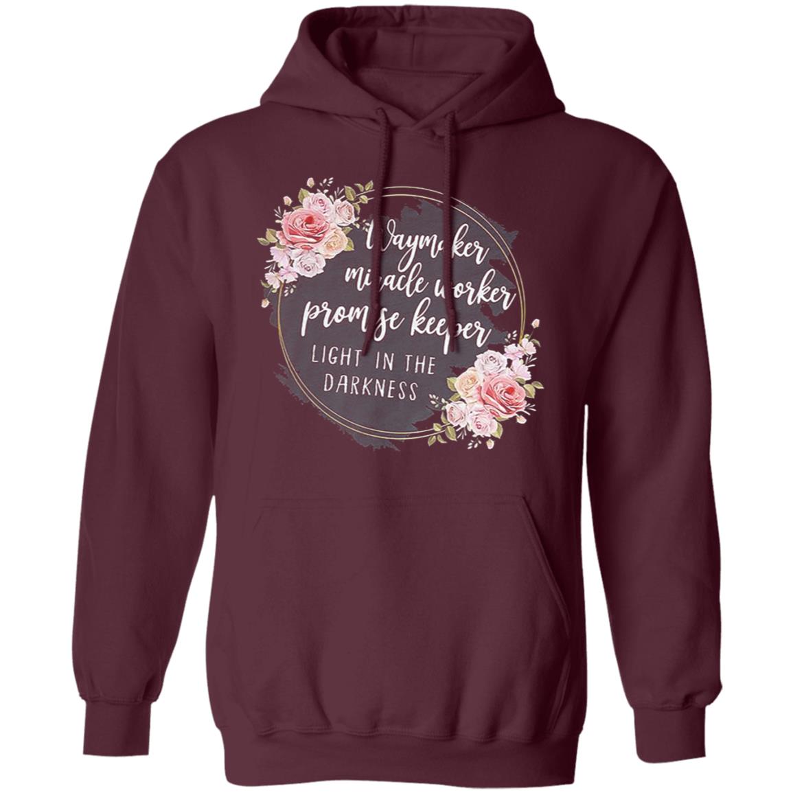 Waymaker miracle worker promise keeper light floral hoodie - Teechipus