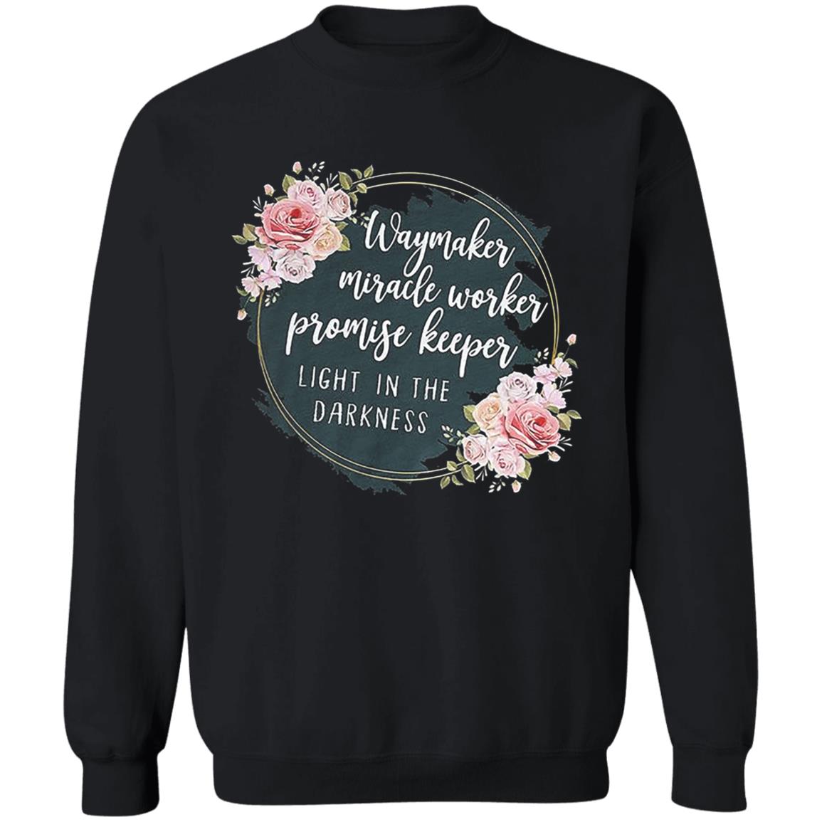 Waymaker miracle worker promise keeper light floral hoodie - Teechipus