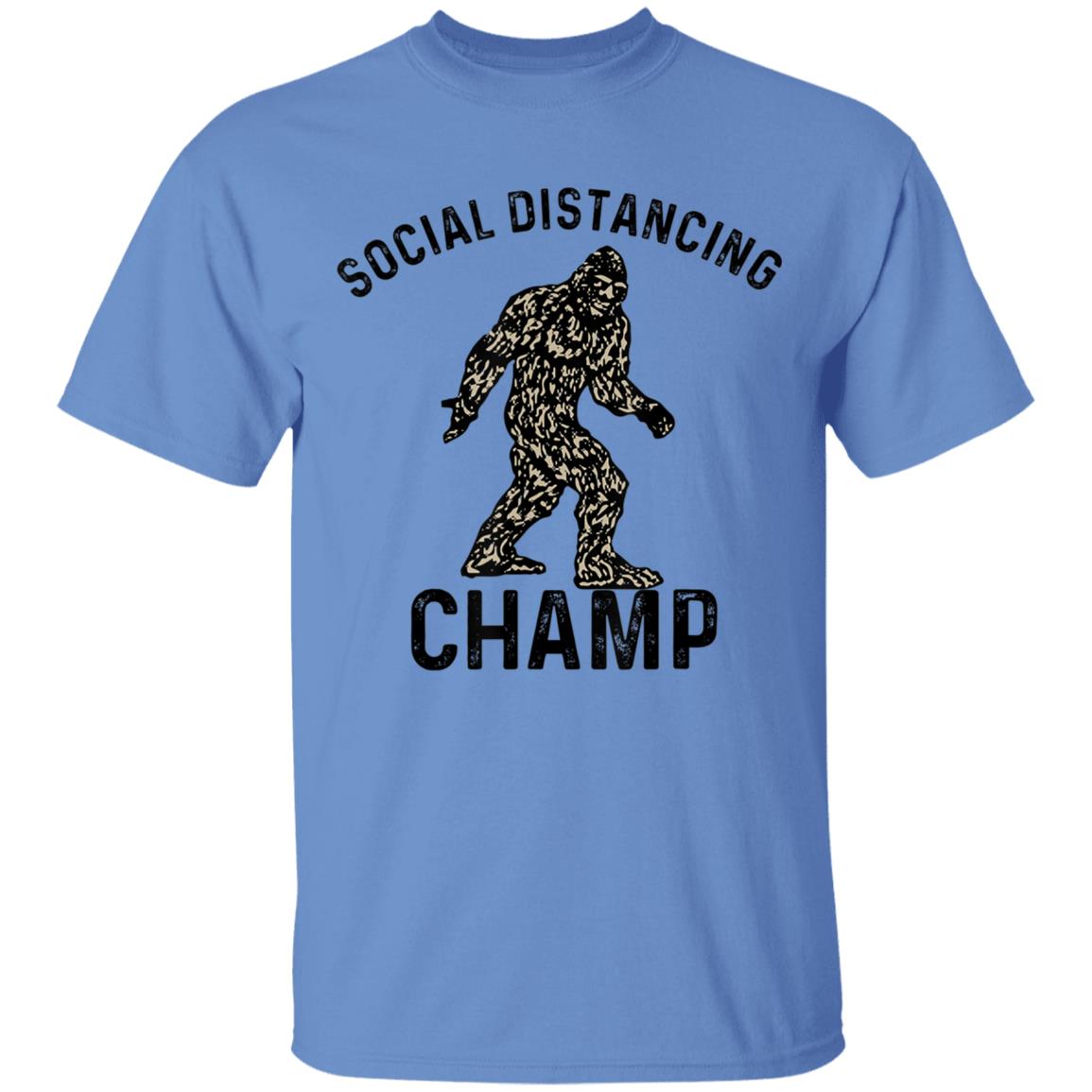 Social distancing champ introvert antisocial bigfoot fans T Shirt - Teechipus