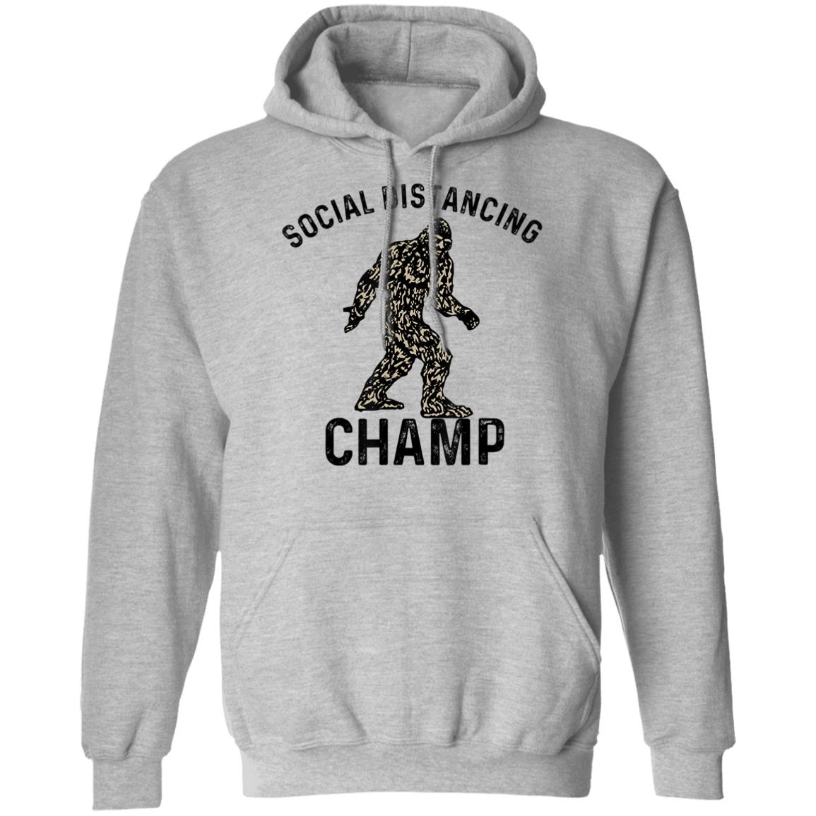 Social distancing champ introvert antisocial bigfoot fans T Shirt - Teechipus