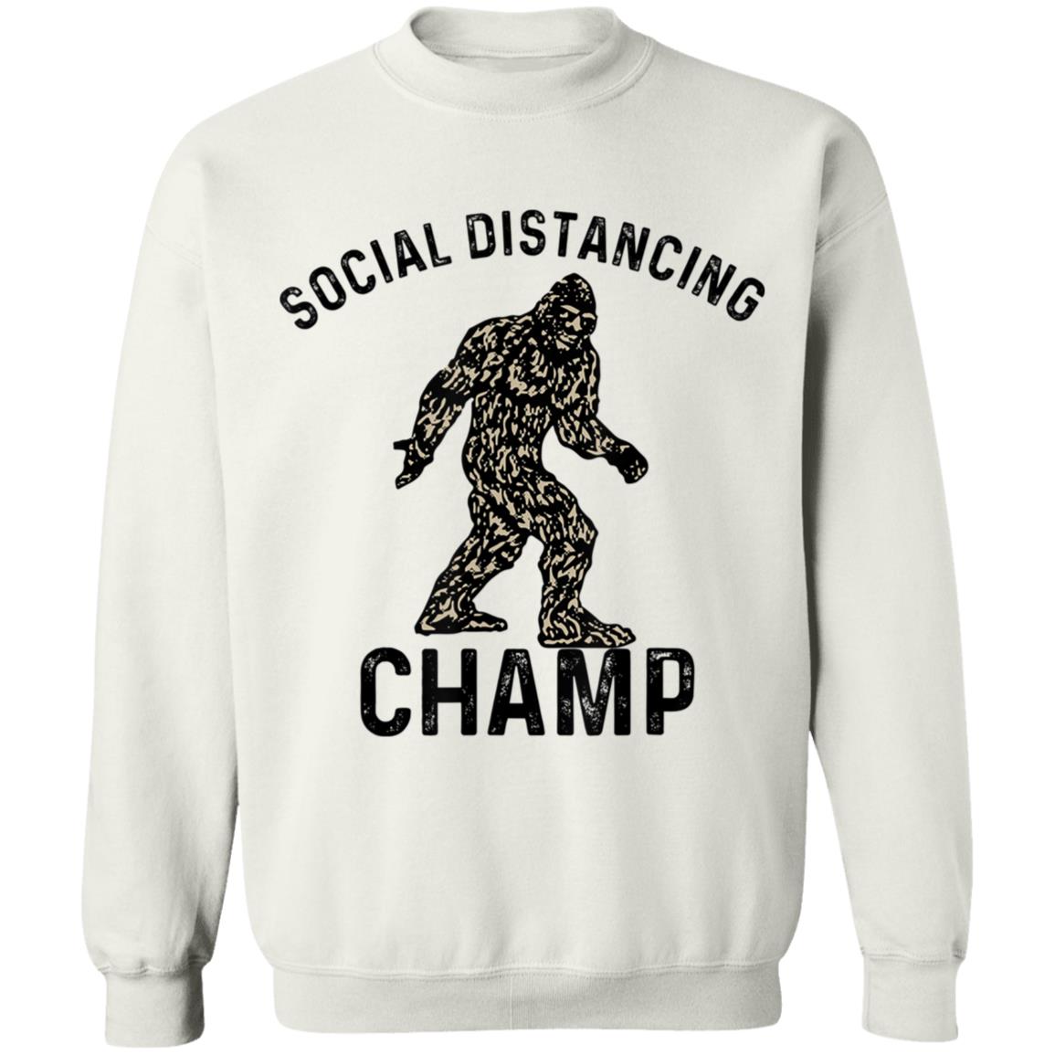 Social distancing champ introvert antisocial bigfoot fans T Shirt - Teechipus