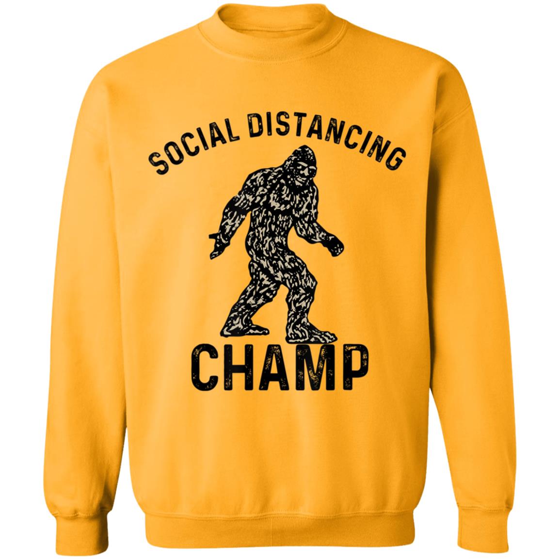 Social distancing champ introvert antisocial bigfoot fans T Shirt - Teechipus