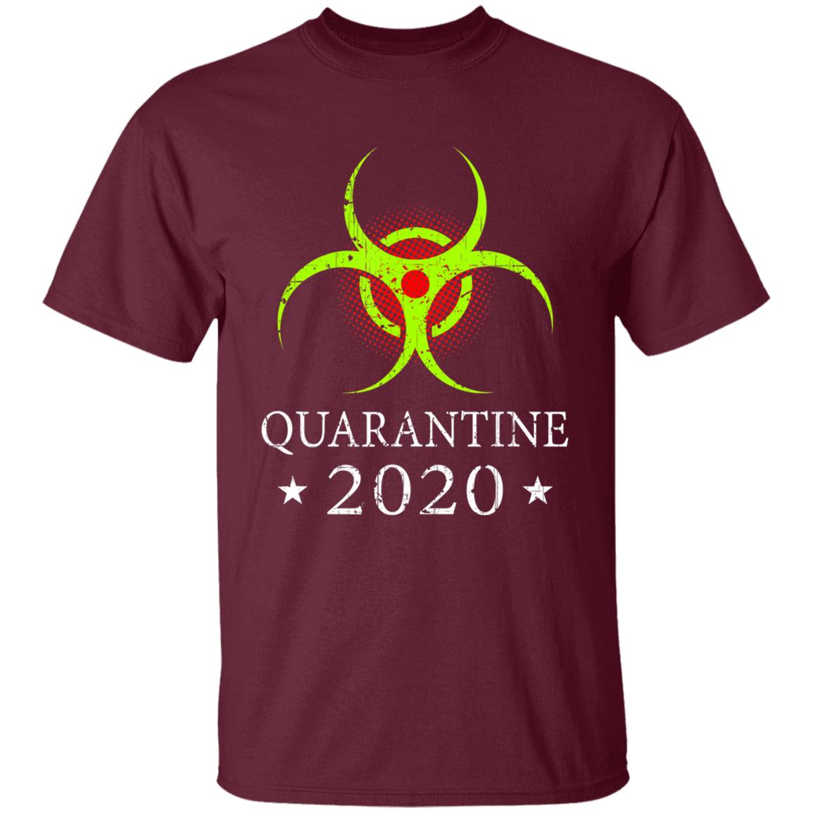 Quarantine 2020 Bio-Hazard Distressed Community Awareness T-Shirt - Teechipus